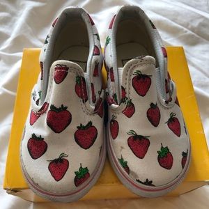 Nearly brand new toddler strawberry Vans
